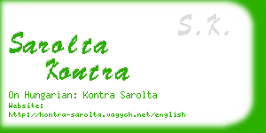 sarolta kontra business card